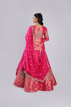 Rani Lehenga Choli in Tafta Silk with Zari , Sequins